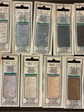 Madeira Silk Embroidery Floss Assorted Lot of 11